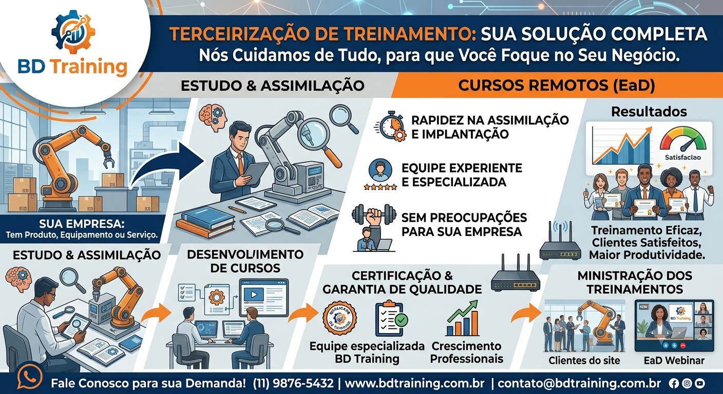 Terceirização de treinamento: BD Training assume estudo, desenvolvimento e execução
